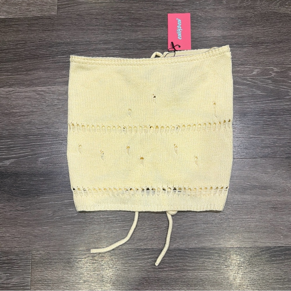 Edikted Tube Top Beige Women’s Extra Small NWT